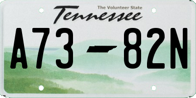 TN license plate A7382N