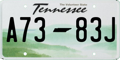 TN license plate A7383J