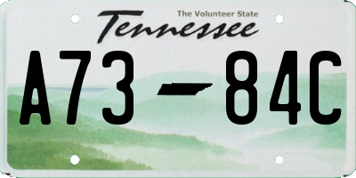 TN license plate A7384C