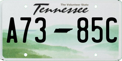 TN license plate A7385C