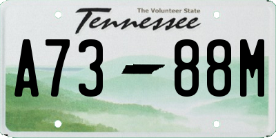 TN license plate A7388M