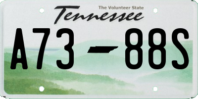 TN license plate A7388S