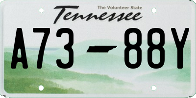 TN license plate A7388Y
