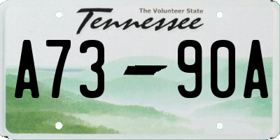 TN license plate A7390A