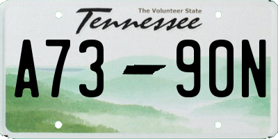 TN license plate A7390N