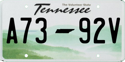 TN license plate A7392V