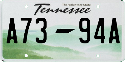 TN license plate A7394A