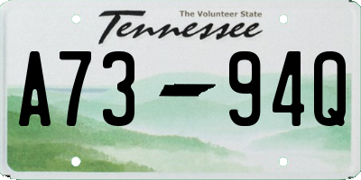 TN license plate A7394Q