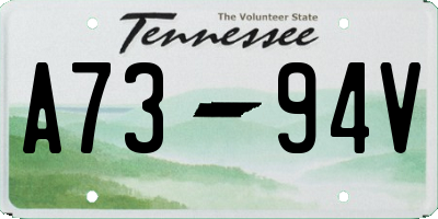 TN license plate A7394V