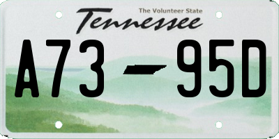 TN license plate A7395D
