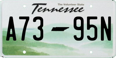 TN license plate A7395N