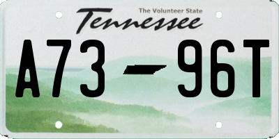 TN license plate A7396T