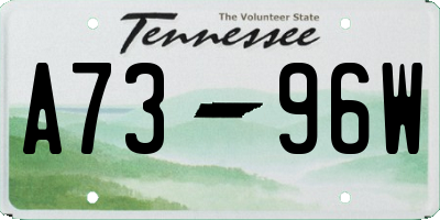 TN license plate A7396W