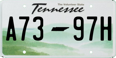 TN license plate A7397H