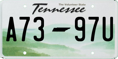 TN license plate A7397U