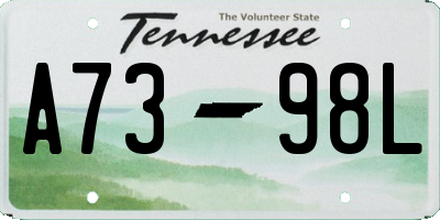 TN license plate A7398L