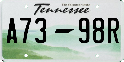 TN license plate A7398R