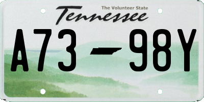 TN license plate A7398Y