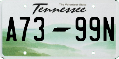 TN license plate A7399N