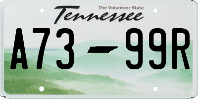 TN license plate A7399R