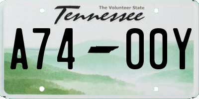 TN license plate A7400Y