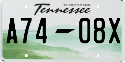 TN license plate A7408X