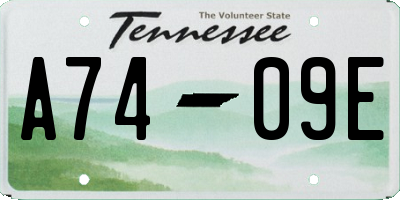 TN license plate A7409E