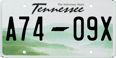 TN license plate A7409X