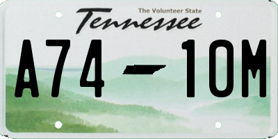 TN license plate A7410M