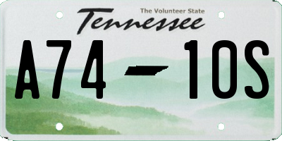TN license plate A7410S