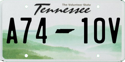 TN license plate A7410V