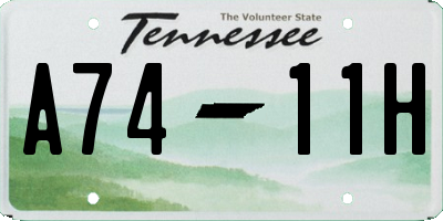 TN license plate A7411H