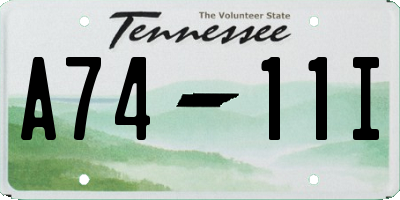 TN license plate A7411I