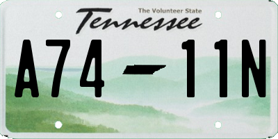 TN license plate A7411N