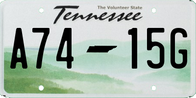 TN license plate A7415G
