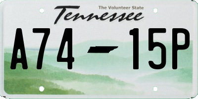 TN license plate A7415P