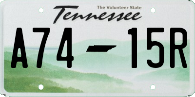 TN license plate A7415R