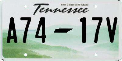TN license plate A7417V