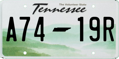 TN license plate A7419R