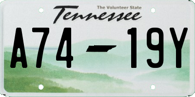 TN license plate A7419Y