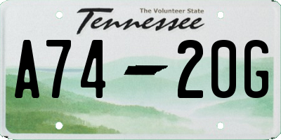 TN license plate A7420G