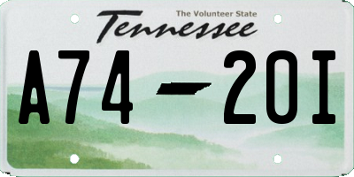 TN license plate A7420I