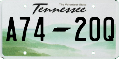 TN license plate A7420Q