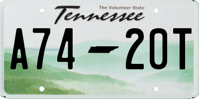 TN license plate A7420T