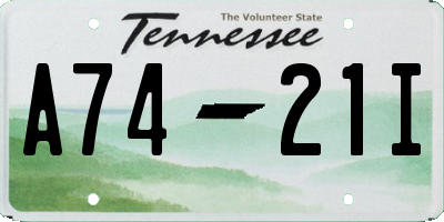TN license plate A7421I