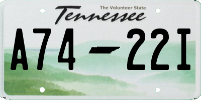 TN license plate A7422I