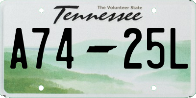 TN license plate A7425L