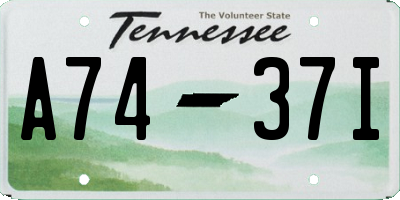 TN license plate A7437I
