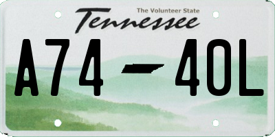 TN license plate A7440L