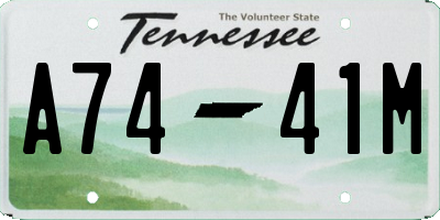 TN license plate A7441M